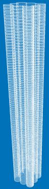 Structural cable system

The core has reinforced concrete shear walls that extend out to the perimeter between each cable-wrapped tube. This extensive structural support is what allows the tower's height on such a small footprint.