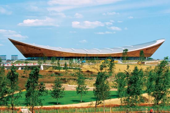 The Velodrome designed by Hopkins Architects with structural engineer Expedition Engineering