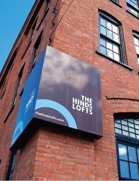 The Hinds Lofts. Architect: Lemay+Youkel, Burlington. Completion: 2008. After $135,000 in remediation, the historic O.L. Hinds Co. manufacturing facility was converted into 15 luxury downtown lofts.