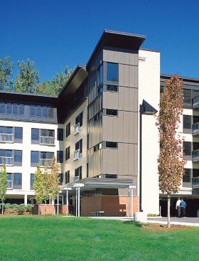 Waterfront Housing. Architect: Gossens Bachman Architects, Montpelier, Vt. Completion: 2004. The state's first LEED-certified residential building, this mixed-income rental housing building sits on a former petroleum distribution site that needed 4,700 tons of contaminated soil removed.