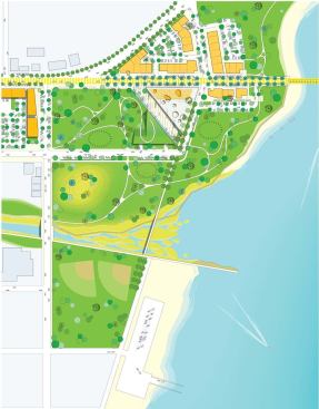 Hannah Gabriel Wells, San Diego "We opened up the competition to the office, and everyone had a charrette and gave their input," says associate Sean Chen of the firm's design process. The main thrust of the final scheme was creating infrastructure to link the waterfront site with downtown. 