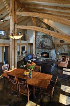 The judges were wowed by the craftsmanship of the home’s soaring timber frame construction.