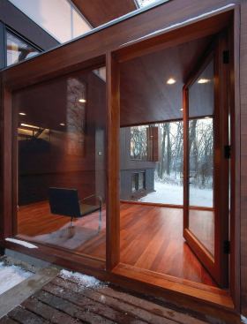 View through entry foyer