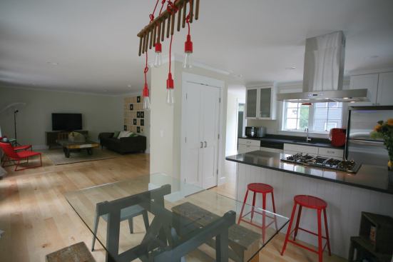 The maple flooring was locally harvested.