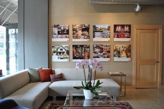 Though the waiting area is designed for guests, partners and associates alike use the it to relax and listen to music.