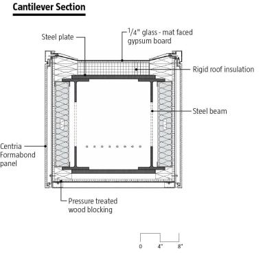 Cantilever section
