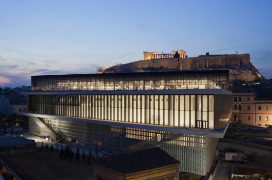 New Acropolis Museum, Athens, Greece, Bernard Tschumi Architects, 2009 (exterior with view to Acropolis)