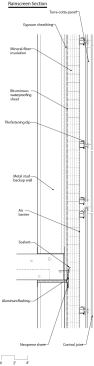 Rainscreen section, Ross School of Business, Kohn Pedersen Fox Associates