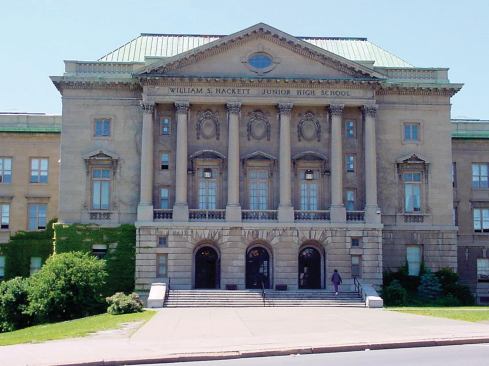 William S. Hackett Middle School

Architect: Envision Architects, Albany.

Completion: 2008.

Brief: $22 million renovation; received 2009 Award of Merit, AIA Eastern New York Chapter, and other awards.