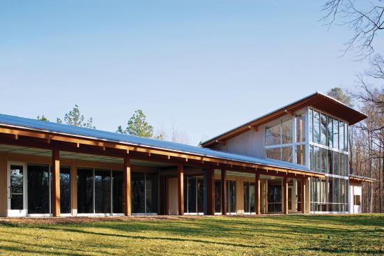 Merchants Millpond Visitor Center, view from the south including porch.