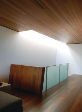 A top-floor skylight pulls daylight into the interior stairwell.  residential architect, March-April 2010  Choy Residence, San Francisco  Terry & Terry, San Francisco