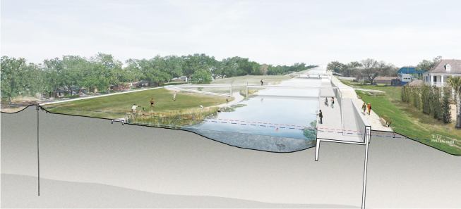 One of the proposed solutions for reworking&nbsp;the outfall canals.