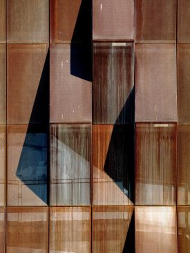 Perforated metal façade detail