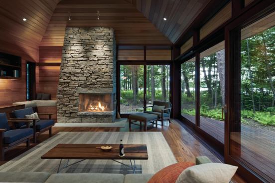 The home is used all year long, where open spaces lend themselves to family gatherings.