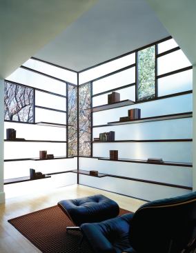 In Washington, D.C.'s Capitol Hill, Jameson designed a translucent glass-enclosed addition to a traditional brick rowhouse.