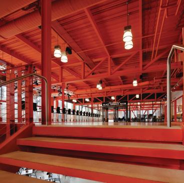 The second-floor gallery space is called the Blast Furnace Room because of its view.