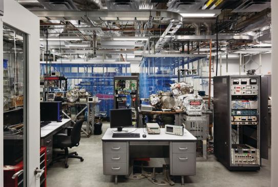The sensitive research labs are isolated below-grade from environmental fluctuations, sound, and vibrations.