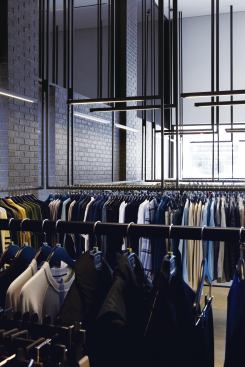 This store is Saucier + Perrotte Architectes' third menswear retail outlet for Michel Brisson in Montreal.