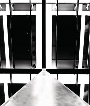 View of panels from below.