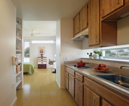 Richardson Housing in San Francisco, designed by David Baker & Partners, inclnudes compact units with low- and no-VOC interior finishes.