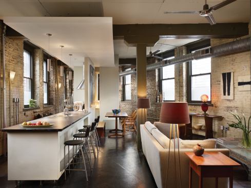 Residential Architect  2008 RADA  Iindustrial Loft Conversion Project, Philadelphia  Architectural Interiors / Merit