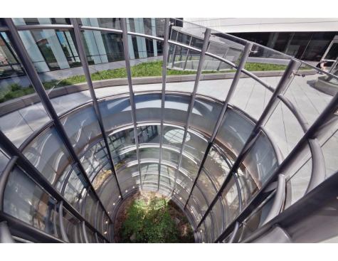 View into the reverse terrarium from above.