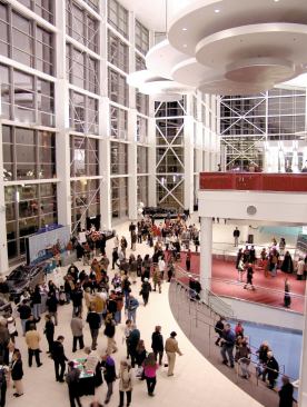 The 14th Street lobby of the Colorado Convention Center