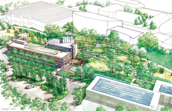 Securing approvals for the net-zero-water Center for Sustainable Landscapes at Phipps Conservatory was challenging because “it didn’t match things that are on their [code officials’] books,” says Chris Minnerly, Design Alliance Architects principal.