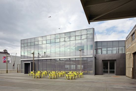 A new structure at the end of Pier 15 holds a publicly accessible restaurant on the first level and the new Bay Observatory on the second.