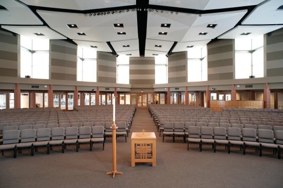 Our Savior's Lutheran ChurchArchitect: Koch Hazard Architects, Sioux Falls.

Completion: 2010.

Brief: $9.9 million, 70,000-s.f. expansion doubles size, adds new entry and 850-seat Celebrate Center, a gymnasium, and more; winner, AIA South Dakota 2010 Merit Award.