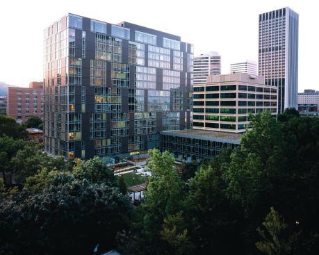 Cyan/PDXTHA Architecture and GBD Architects

Portland, Ore.

 This 16-story building in downtown Portland is certified LEED Gold. It appeals to Generation Y renters by compensating for small units (many are less than 550 square feet) with attractive communal areas such as a "living room" and a park for residents.