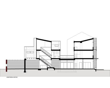 A section drawing of the house.