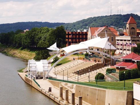 Haddad Riverfront Park and Schoenbaum StageArchitect: Silling Associates.

Completion: 2010.

Brief: $2.4 million SBA grant plus $400,000 in private donations upgrades an amphitheater and improves access to downtown.