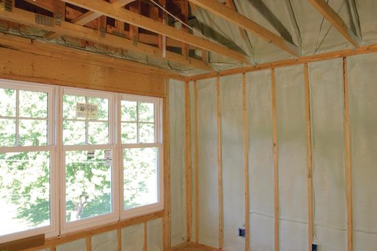 #12 BASF Medium-Density Spray-Foam Insulation  Comfort Foam and Spraytite medium-density, closed-cell spray polyurethane foam insulations provide an R-value of 6.7 per inch and 6.6 per inch, respectively, and meet FEMA guidelines as suitable insulation materials for flood regions. Also in the company’s portfolio is Enertite, a low-density, open-cell water-blown polyurethane foam that delivers an R-value of 3.5 per inch. All three products are Energy Star and Greenguard listed and incorporate renewable, sucrose-based polyols and recycled and/or bio content. 800.526.1072. 
www.basf.com.