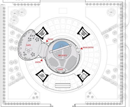 Amphitheater/performance venue plan