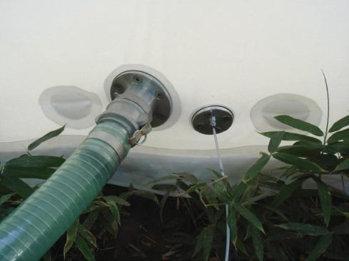 Inflatable systems concept: Air seal and inflation tube connection.