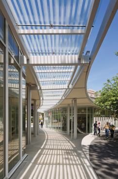 Garden entry and retail pavilion.