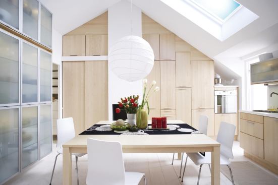 “Don’t discount IKEA cabinetry,” Voith cautions. The Swedish company’s Akurum system is one of the best deals in kitchen cabinets, she adds. Offering various stock sizes, the line consists of boxes made from fiberboard and melamine foil, but it also includes soft-close hardware and wood, aluminum and glass, and lacquered doors, among other features. IKEA, 800.434.4532; www.ikea.com.