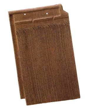 The Williamsburg 14 interlocking roof tiles have a sawn wood shake texture and a square butt, which the architect likes “because they closely emulate the appearance of a wood shingle roof but have over a 75-year life span.” Available in all of the manufacturer’s colors, the tiles have a permanent non-fading finish and won’t rot, warp, curl or burn like wood. Ludowici Roof Tiles, 800.945.8453; www.ludowici.com.