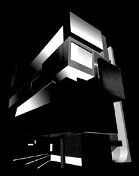 OVI diagrammed how the building's architectural volumes are rendered using light.
