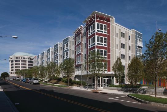 Metro Green Apartments Architect: Perkins Eastman Architects, New York. Completion: 2009. Brief: 50-unit multifamily project is the state’s first LEED Gold affordable housing.