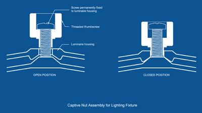 OVI selected one family of fixtures for the galleries; PAR 30 and PAR 38 lamps with an integral glare control, locking tool, and capture screw technology (above), to allow for ease of equipment use for staff.