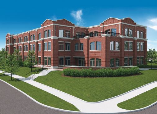 Innovation Park at Notre Dame. Architect: CSO Architects, Indianapolis. Completion: 2009. Brief: Phase one of a two-site tech park will house the Midwest Institute for Nanoelectronics Discovery; pursuing LEED Silver.