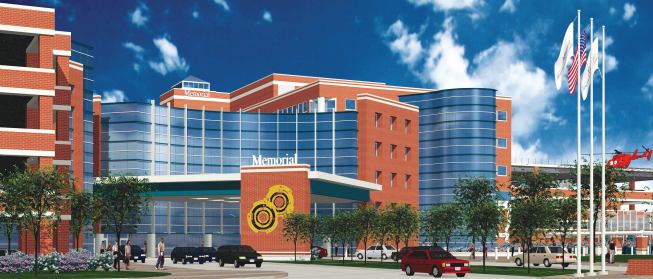 Memorial Health System North. Architect: BSA LifeStructures, Indianapolis. Completion: 2009. Brief: $80 million downtown surgery center includes sustainable energy power plant; roadways realigned for future expansion.