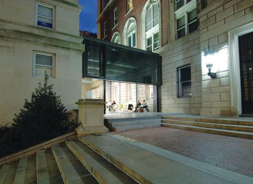 Café addition at night
