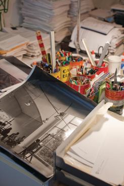 Inside Jiménez's studio.