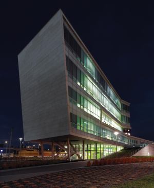 The SyracuseCoE Headquarters Building by Toshiko Mori Architect.