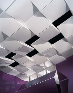 Green and sustainable products come in many forms and exist for every part of a building: inside, outside, and within the ceilings, floors, and walls. 

PRODUCT: Geometrix

WHAT IT IS: Lightweight recycled metal ceramic tiles

ENVIRONMENTAL ASPECT: Contains 90 percent recycled content