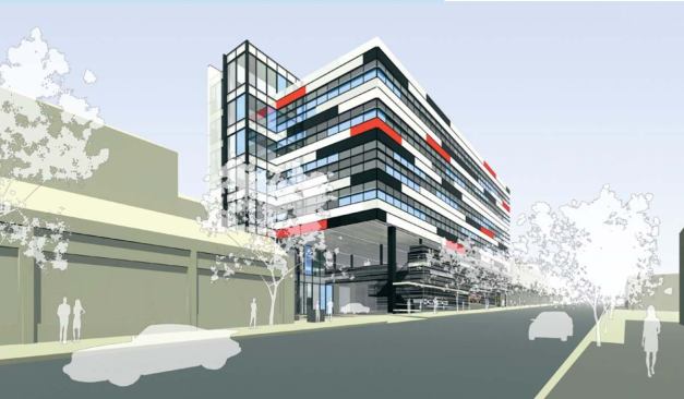 The University Center Office Building incorporates a number of products in its façade.