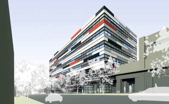 The University Center Office Building incorporates a number of products in its façade.